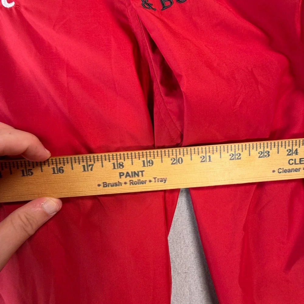 Cutter & Buck CB WeatherTec Red Windbreaker Pullover Jacket Mens Medium V-Neck